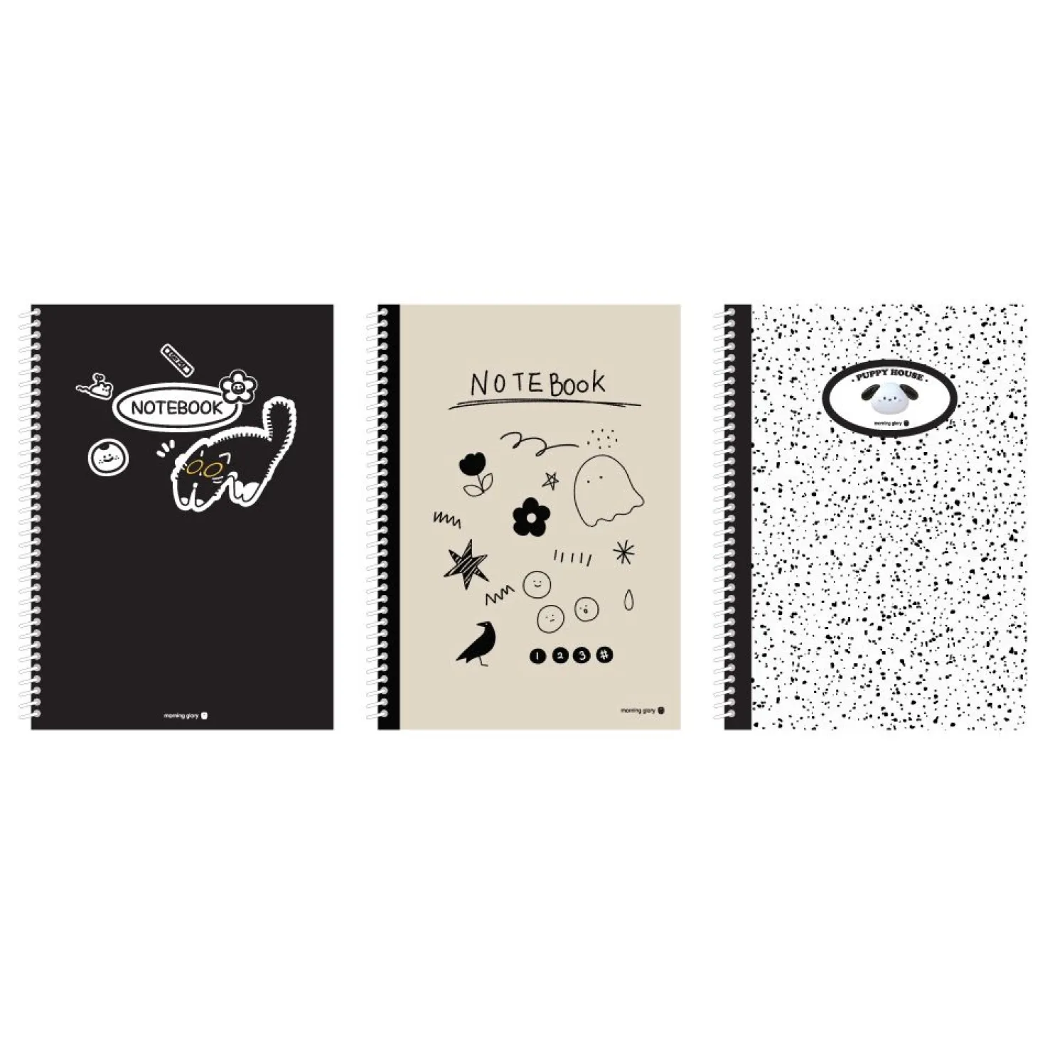 Large Kitsch Animal Spiral Lined Notebook