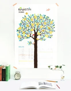Large Reading Tree Goal Poster & Sticker Set