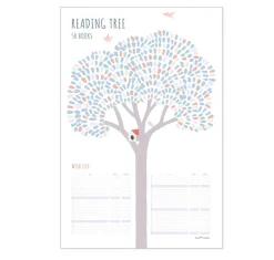 Large Reading Tree Goal Poster & Sticker Set