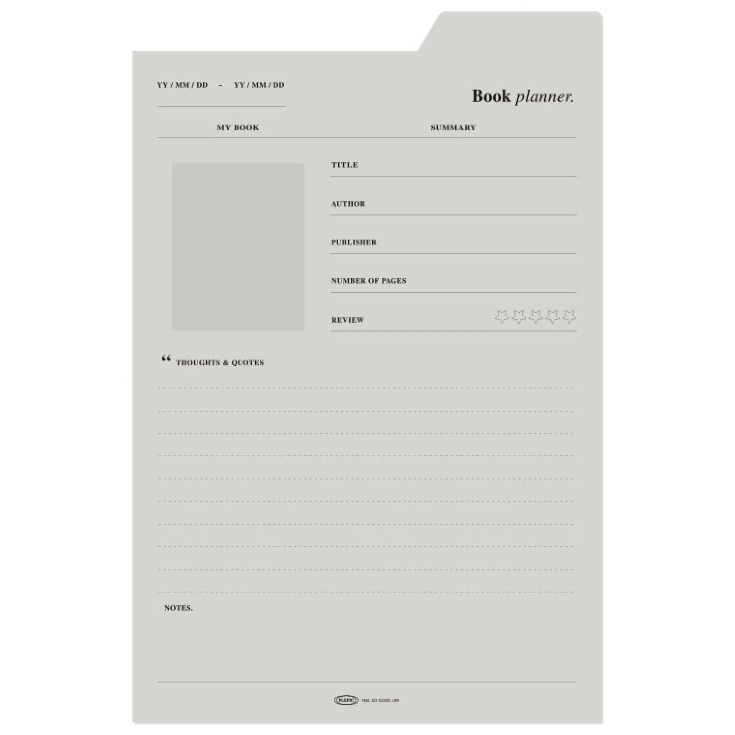Large Schedule Index Sticky Note