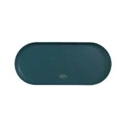 Large Vegan Leather Round Tray