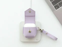 Leather AirPods Pouch + Strap Set