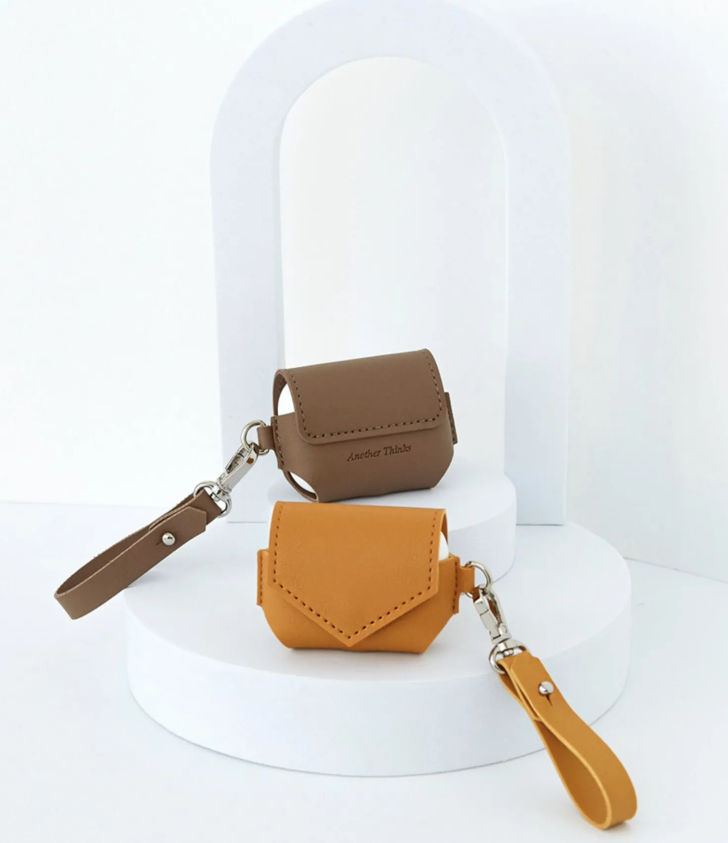 Leather AirPods Pro Pouch + Strap Set