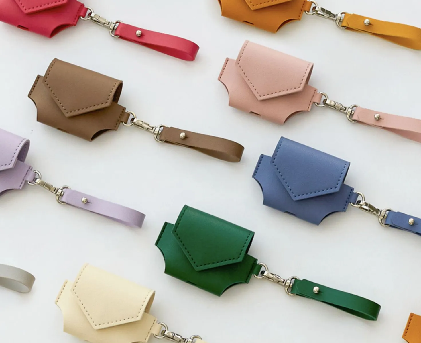 Leather AirPods Pro Pouch + Strap Set