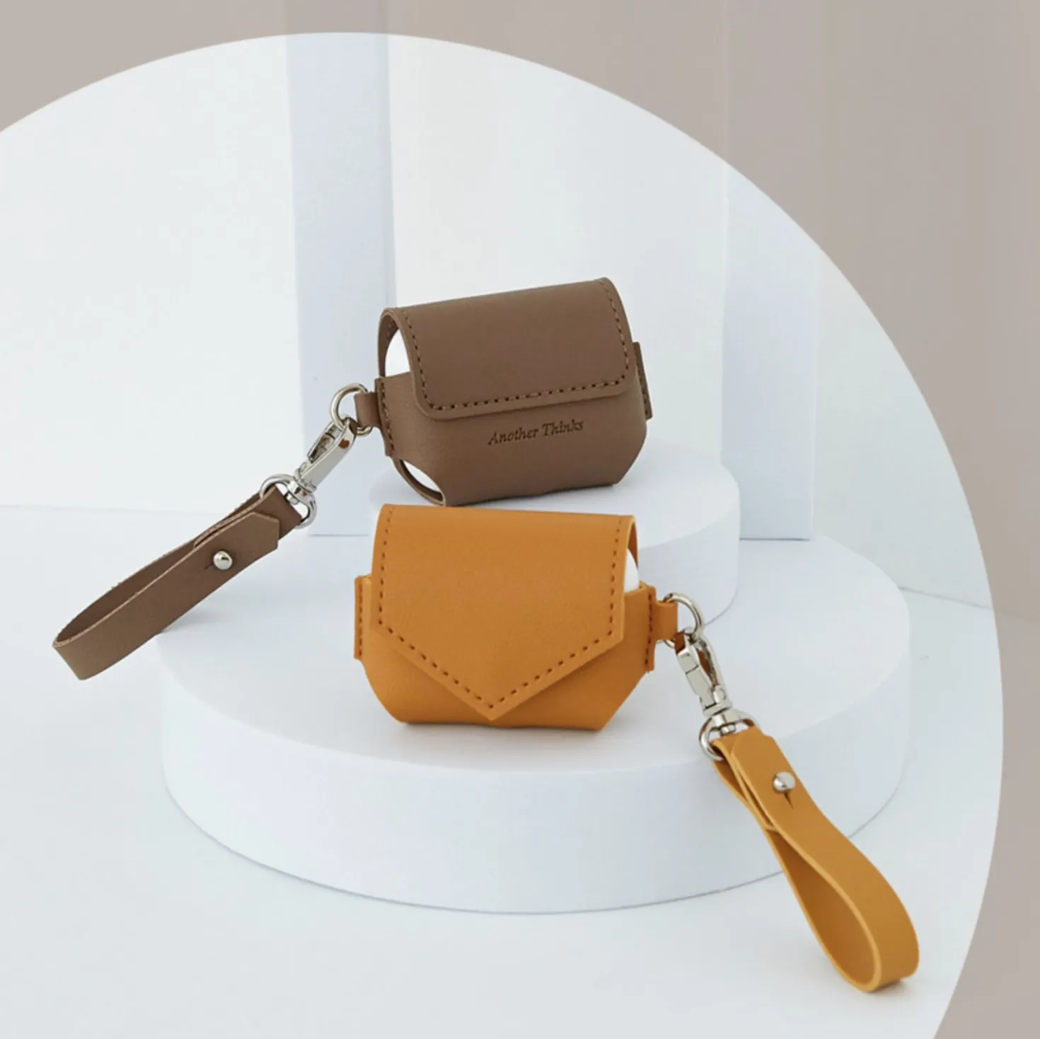 Leather AirPods Pro Pouch + Strap Set