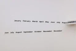 Lettering Months Masking Tape