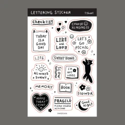 Lettering Removable Sticker