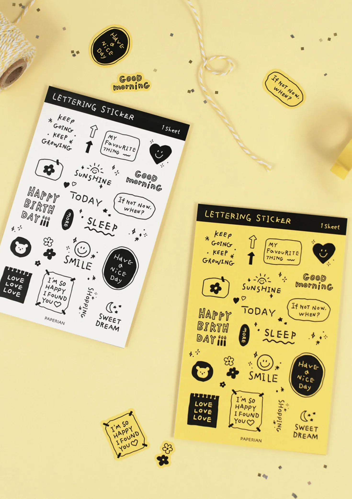 Lettering Removable Sticker