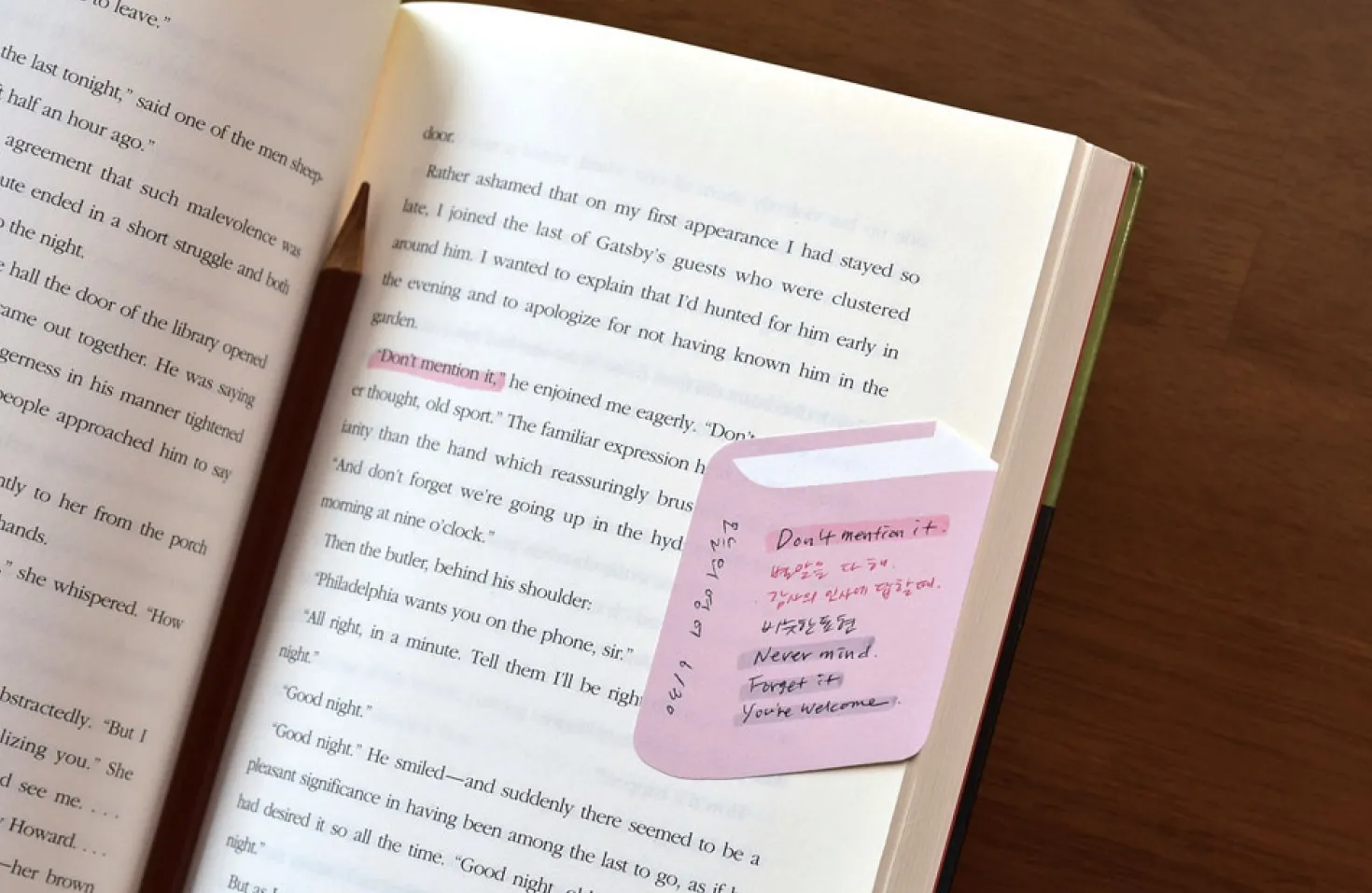 Library Book Sticky Note