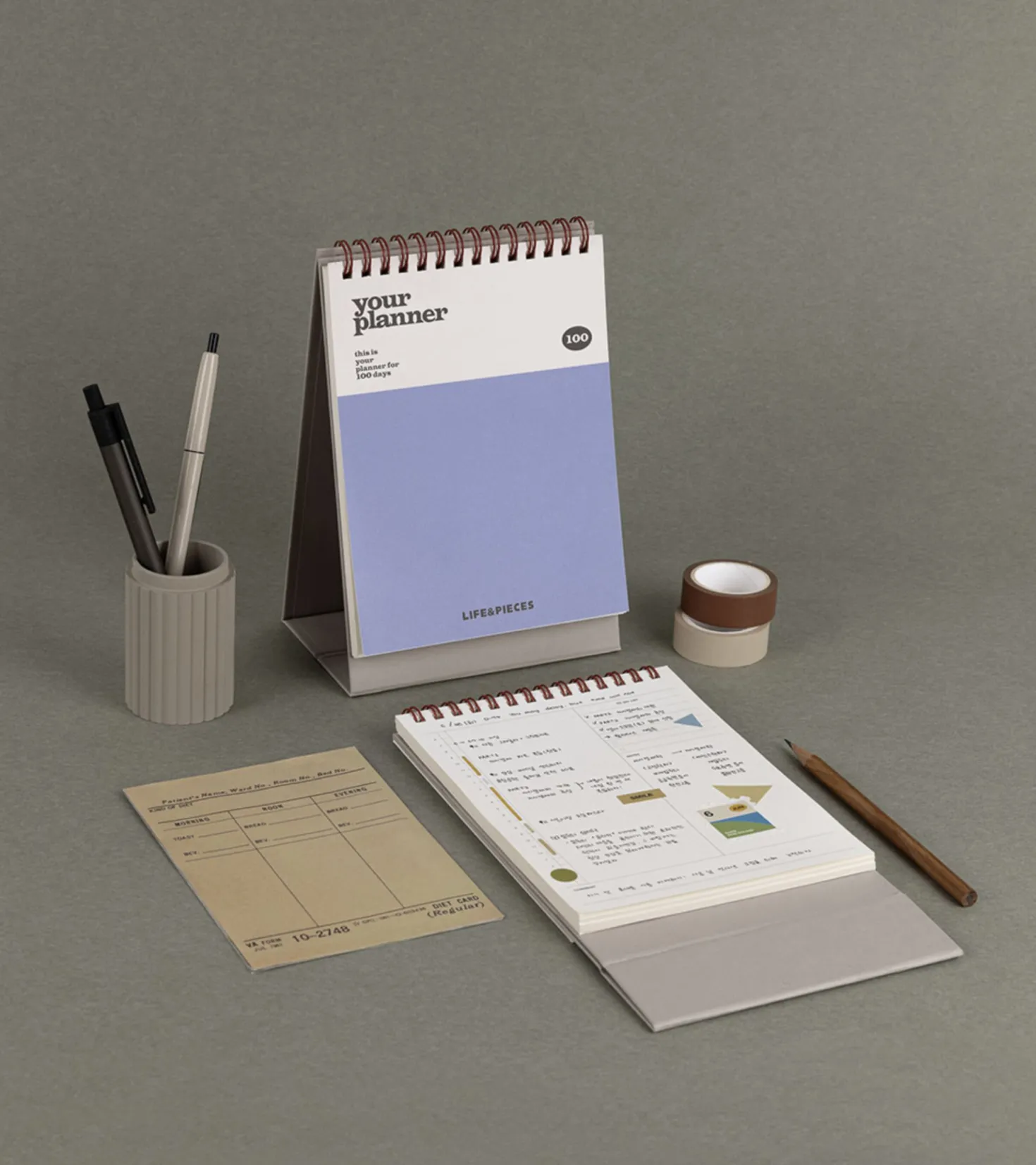 Life & Pieces 100 Day Standing Planner