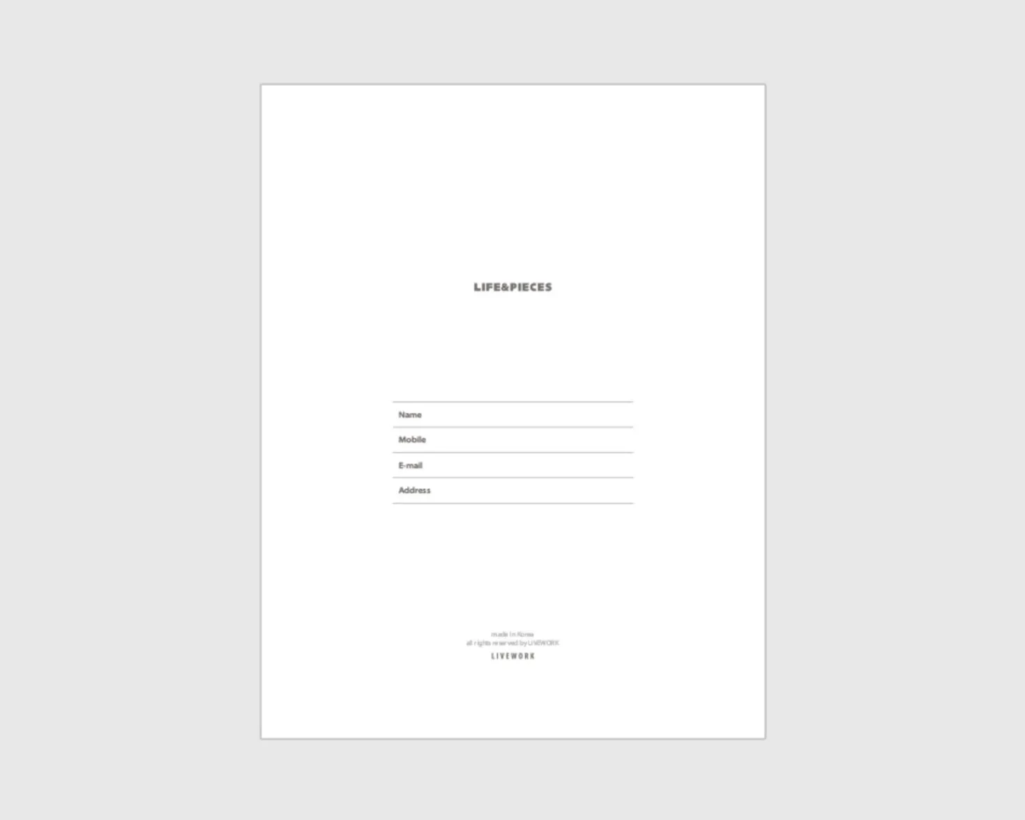 Life & Pieces 100 Day Standing Planner