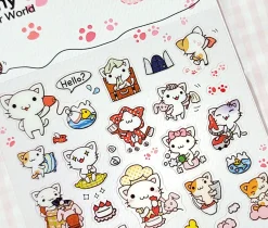 Little Cat Day Life PVC Sticker