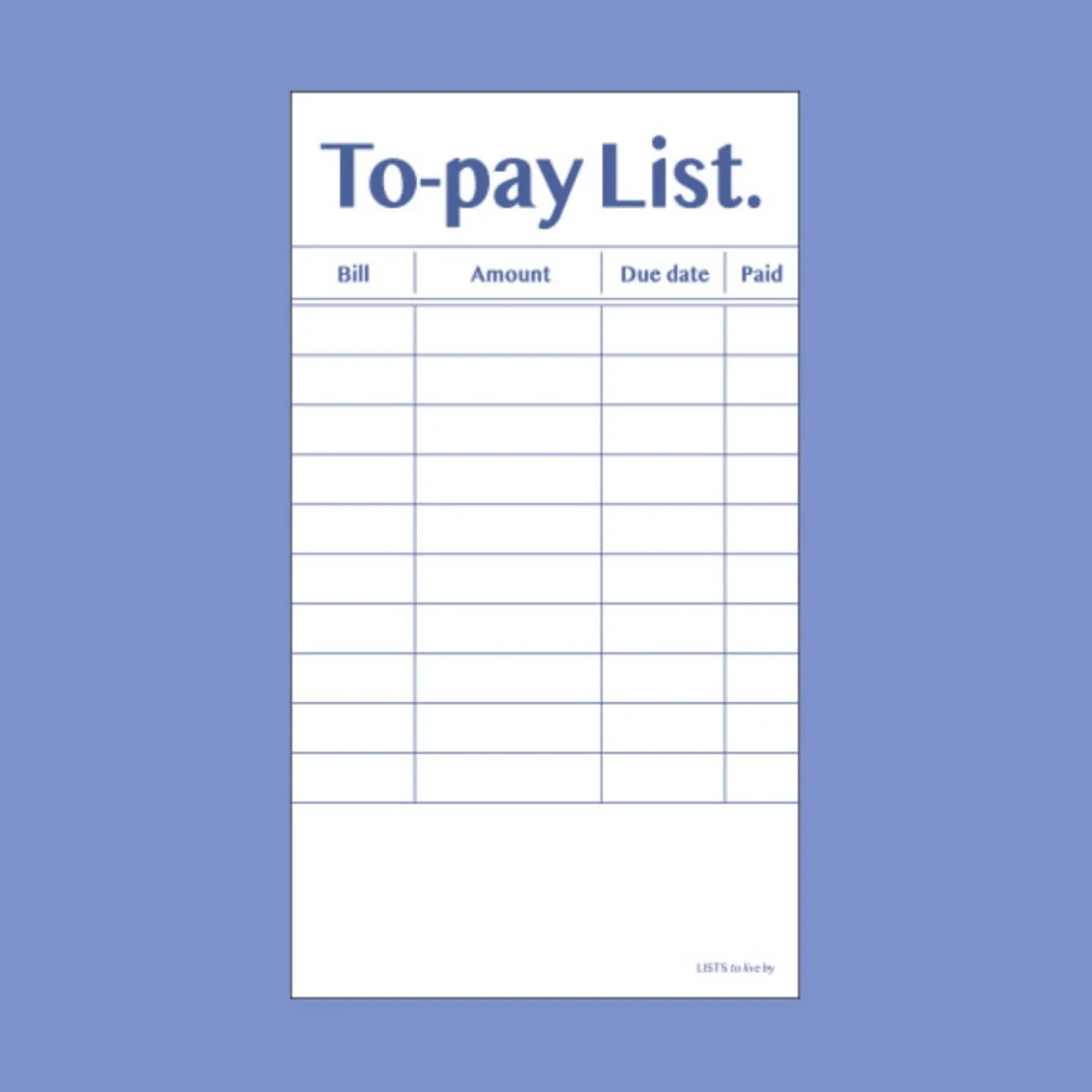 Live By Plan Memo Pad