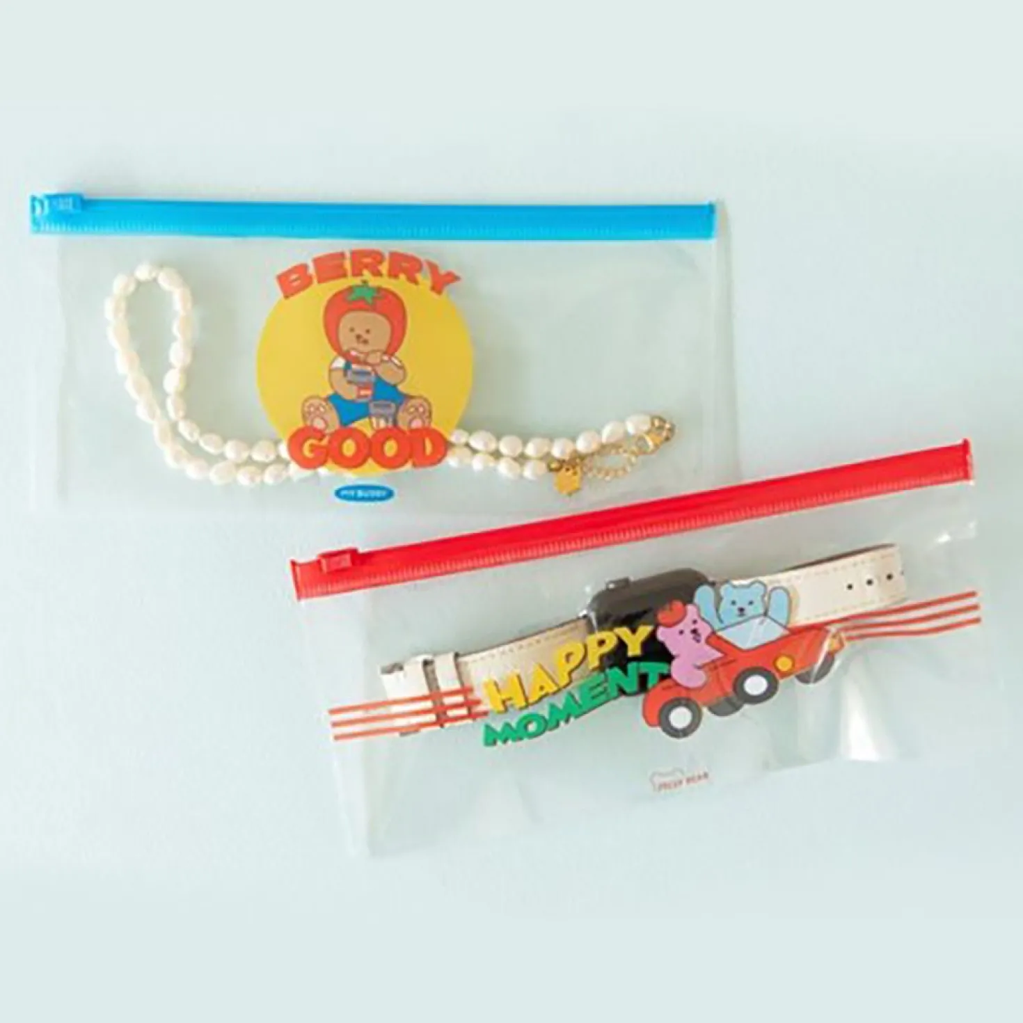 Long Market PVC Zipper Pocket