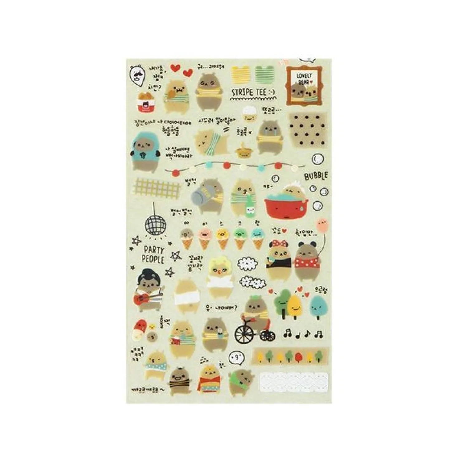Lovely Bear Deco Sticker