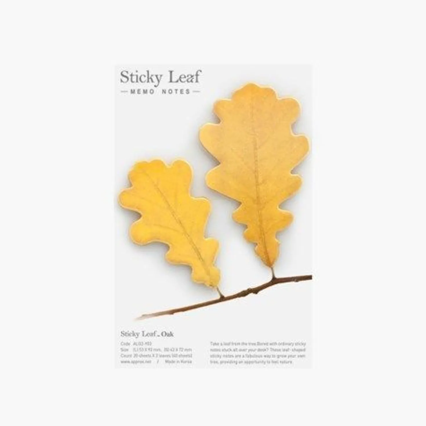 Medium Oak Leaf Sticky Note