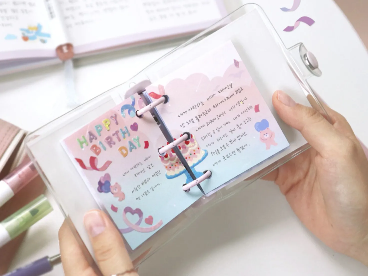 Merry 3 Ring Button Note Refill