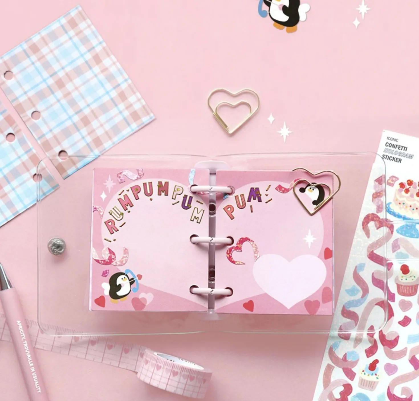 Merry 3 Ring Button Note Refill