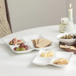 Mild White 4-Section Plate
