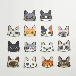 Mini Cat Face Card