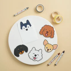 Mini Dog Face Card