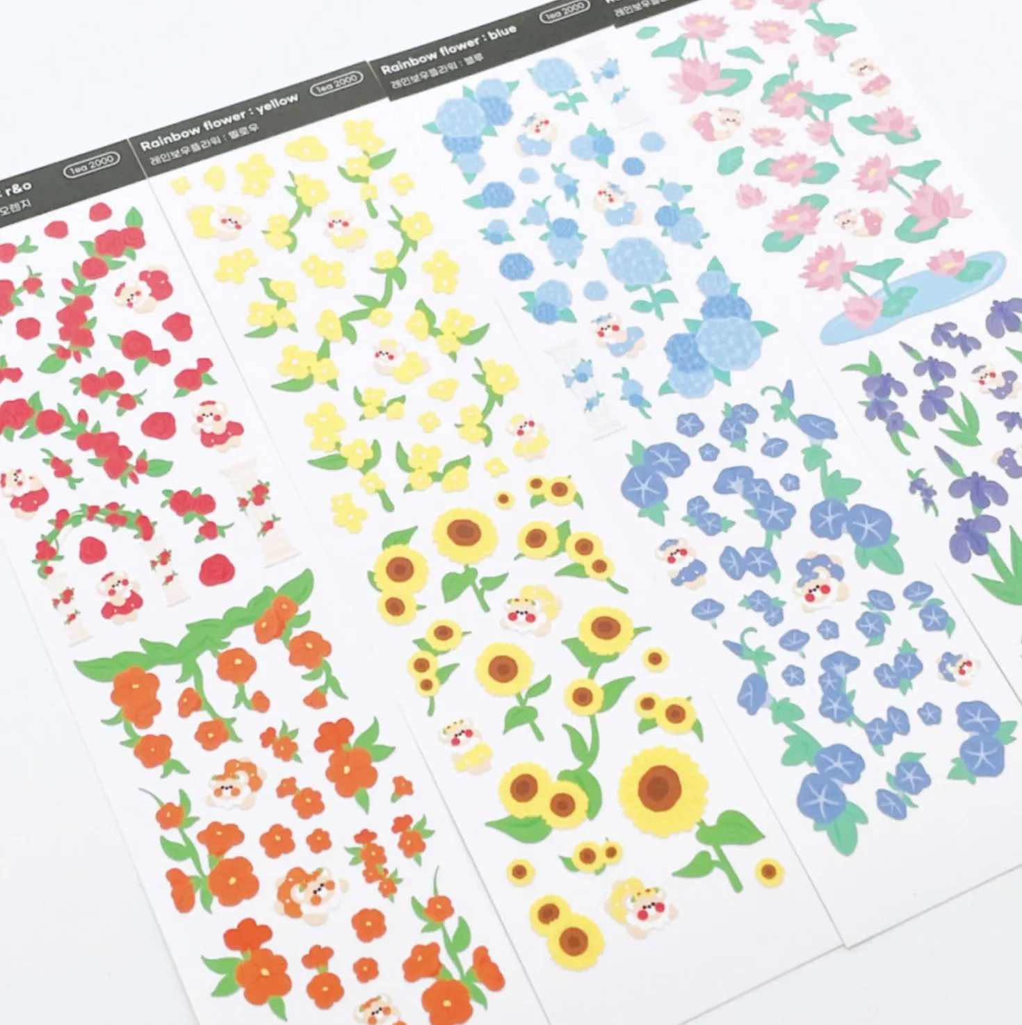 Mini Rainbow Flower Slim Sticker