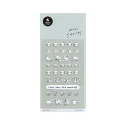 Mini White Cat Deco Sticker