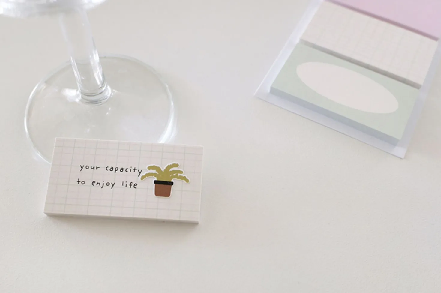 Mint & Pink Daily Plan Sticky Note