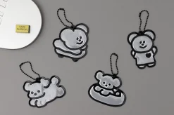 Momo Bear Reflective Keychain