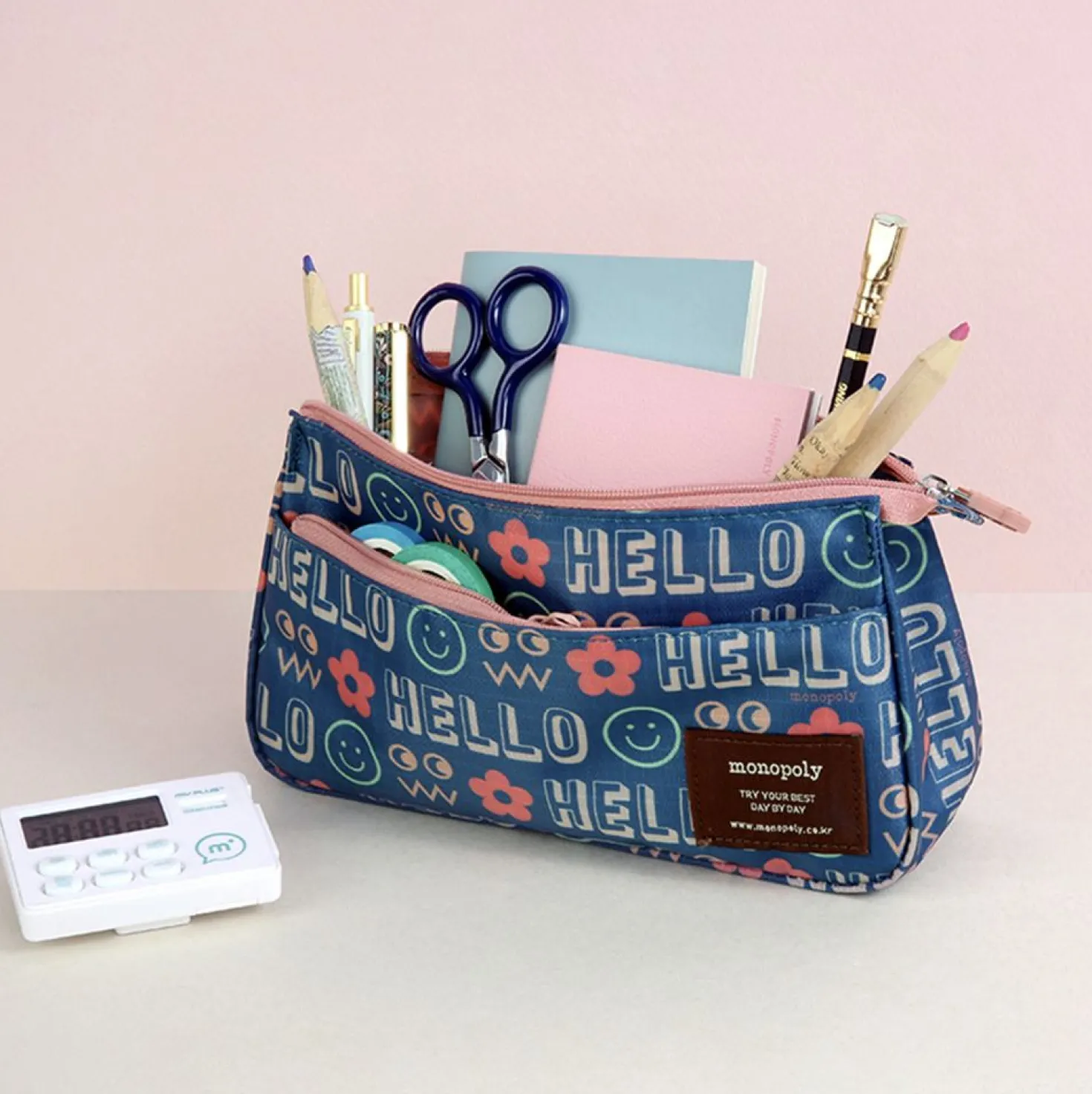 Monopoly Pattern Zipper Pouch