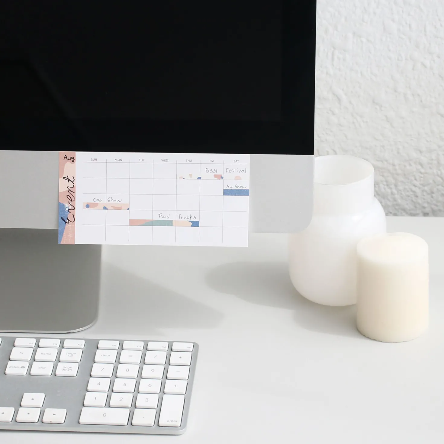 Monthly Schedule Sticky Note