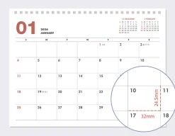 2025-2026 18 Months Desk Calendar