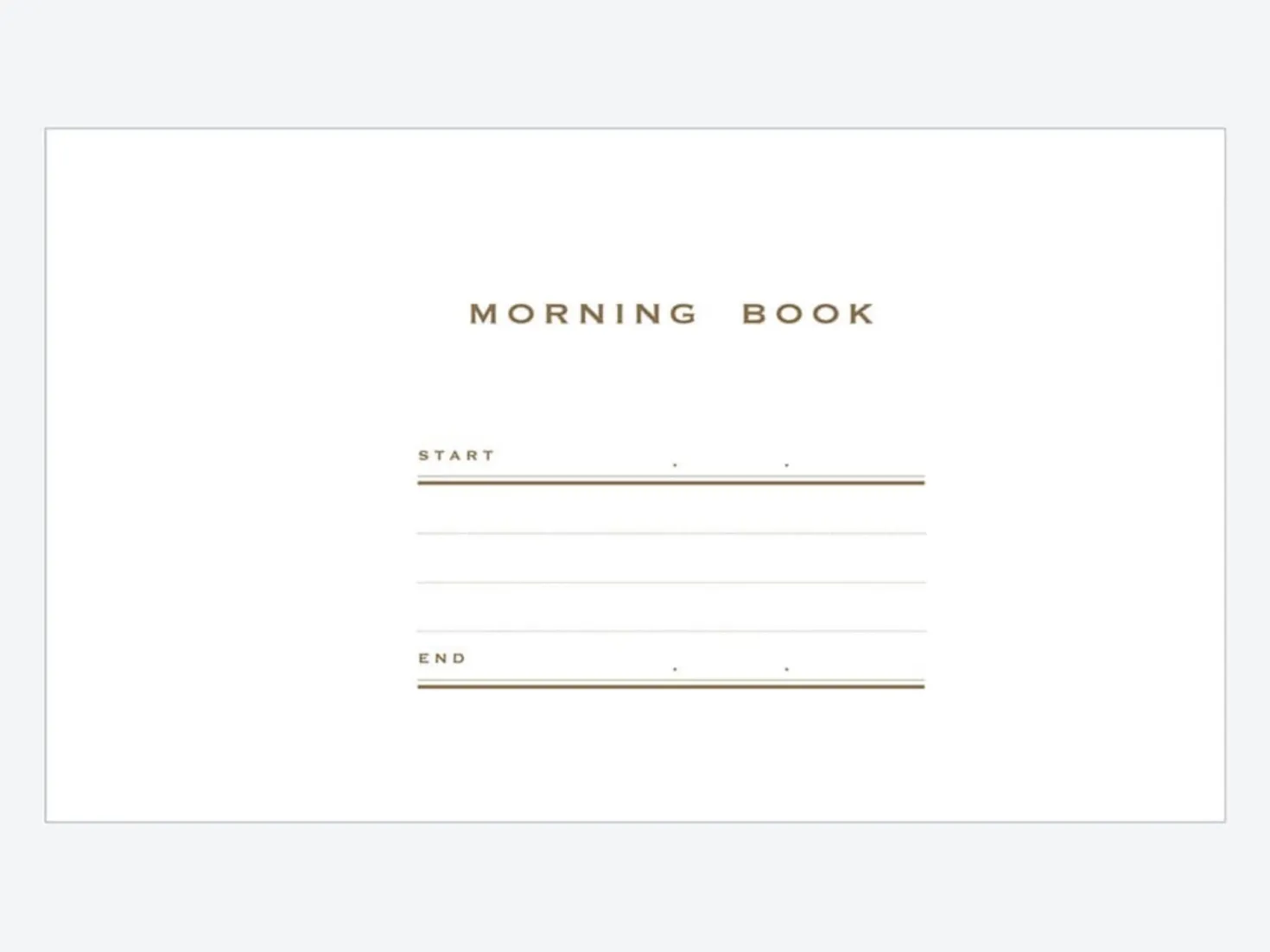 Morning Pages Journal Book