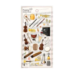 Musical Instrument Paper Sticker