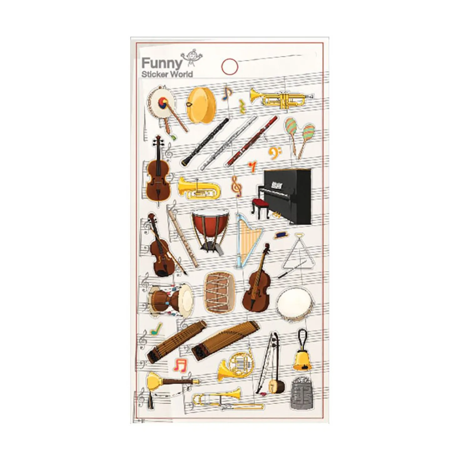 Musical Instrument Paper Sticker