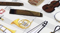 Musical Instrument Paper Sticker