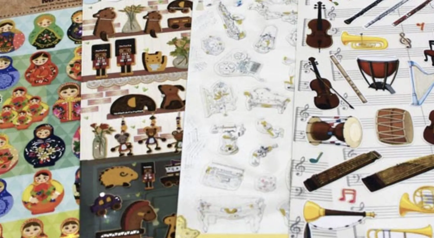 Musical Instrument Paper Sticker