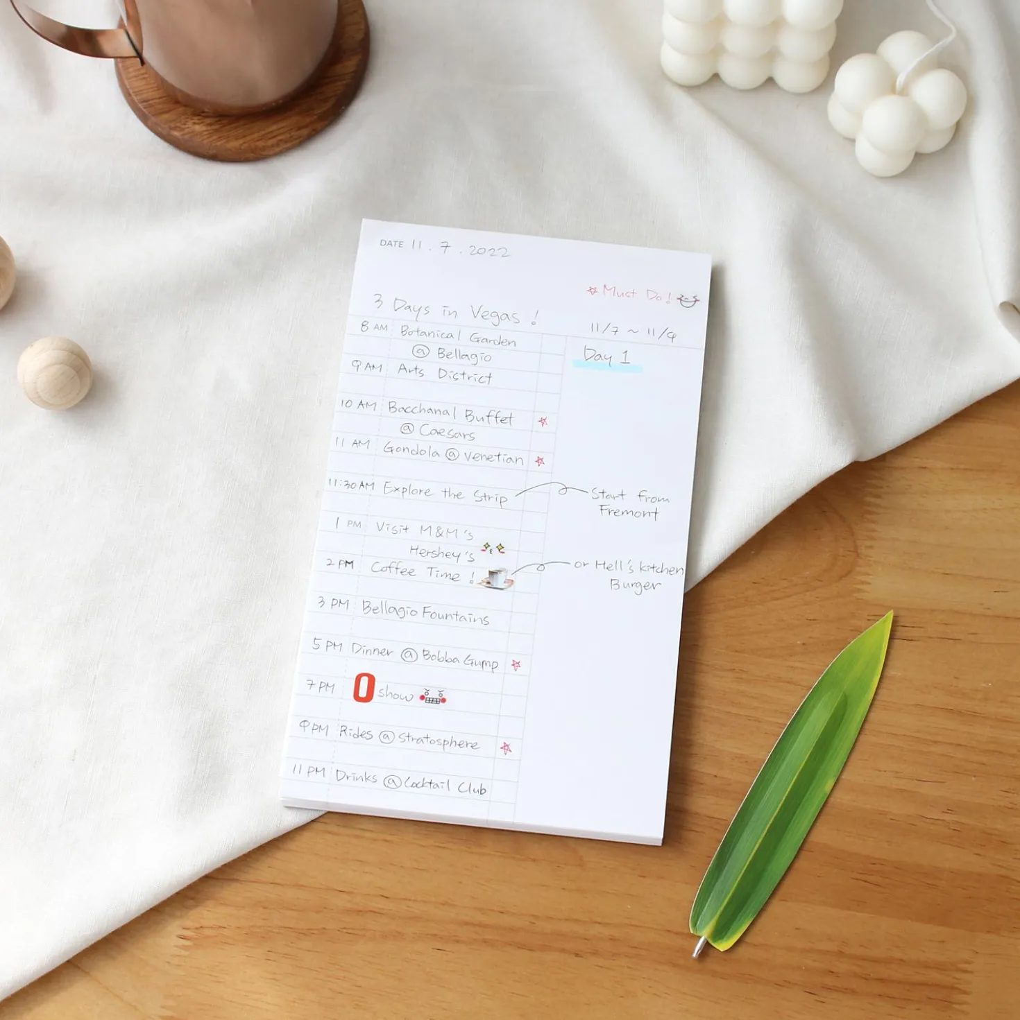 MYO Daily Schedule Notepad