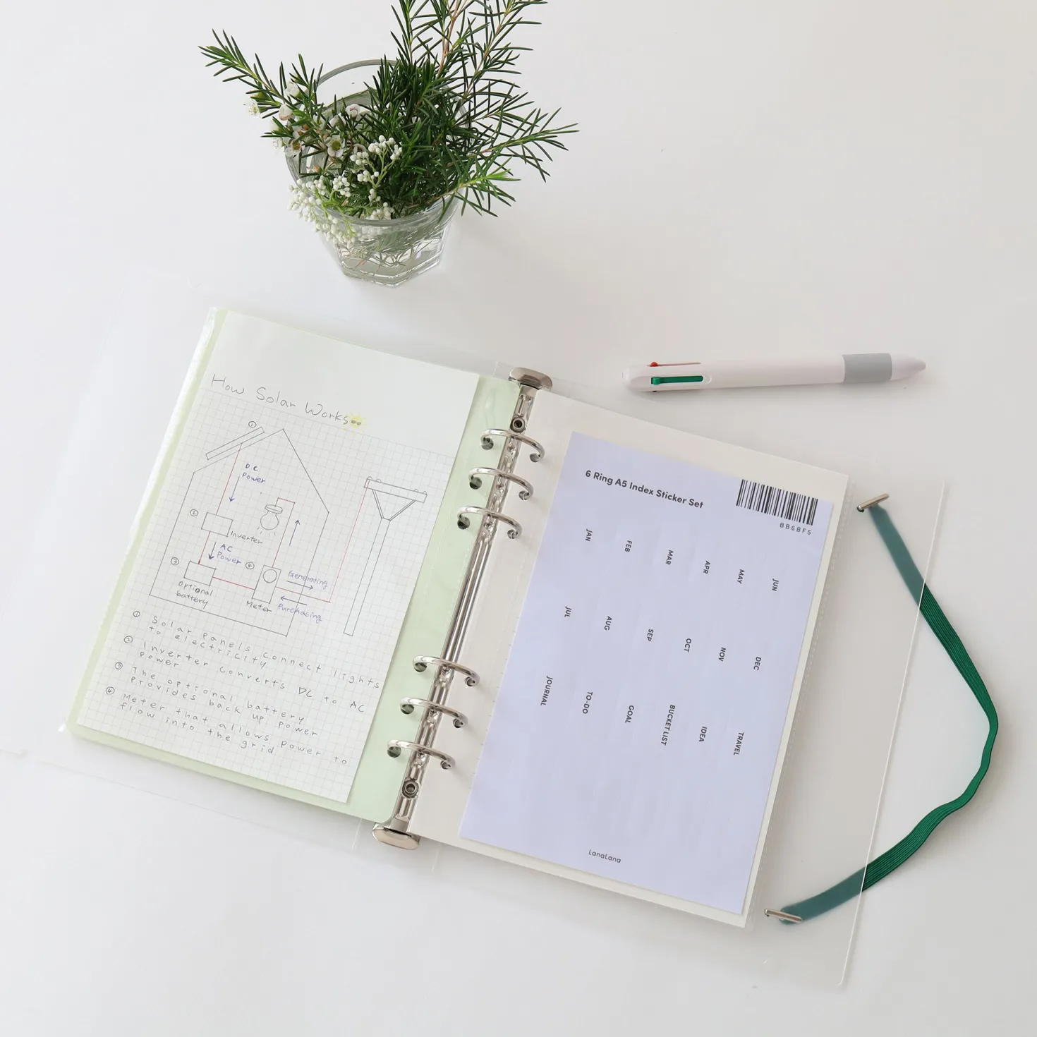 MYO 6 Ring A5 Binder Elastic Band v1