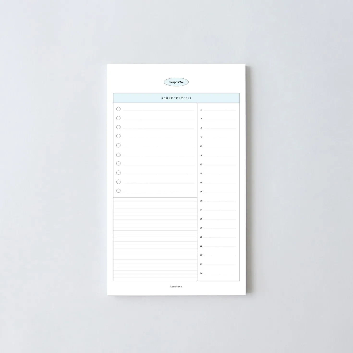 MYO Today Planning Notepad