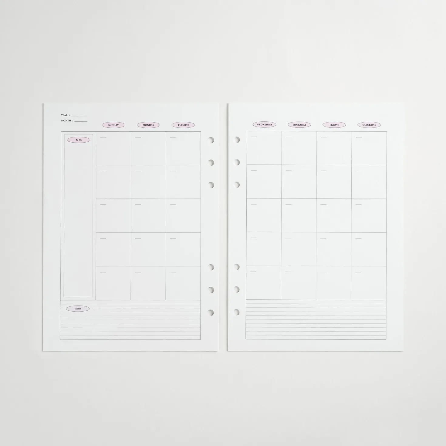MYO Today 6 Ring A5 Planner Refill