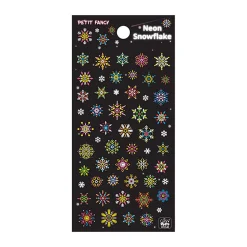 Neon Snowflake Deco Sticker