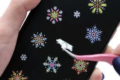 Neon Snowflake Deco Sticker