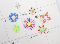 Neon Snowflake Deco Sticker