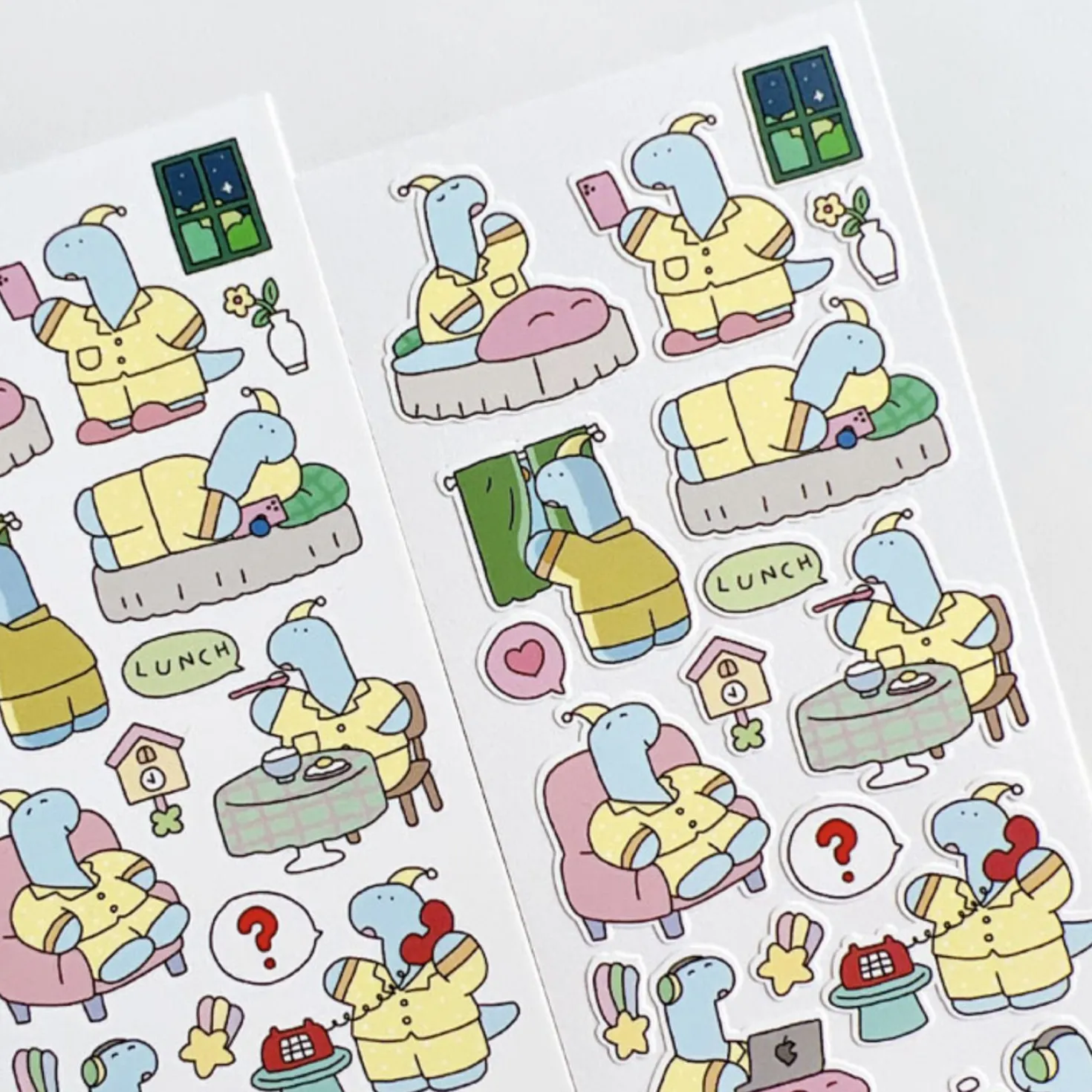 Night Owl Dino Deco Sticker