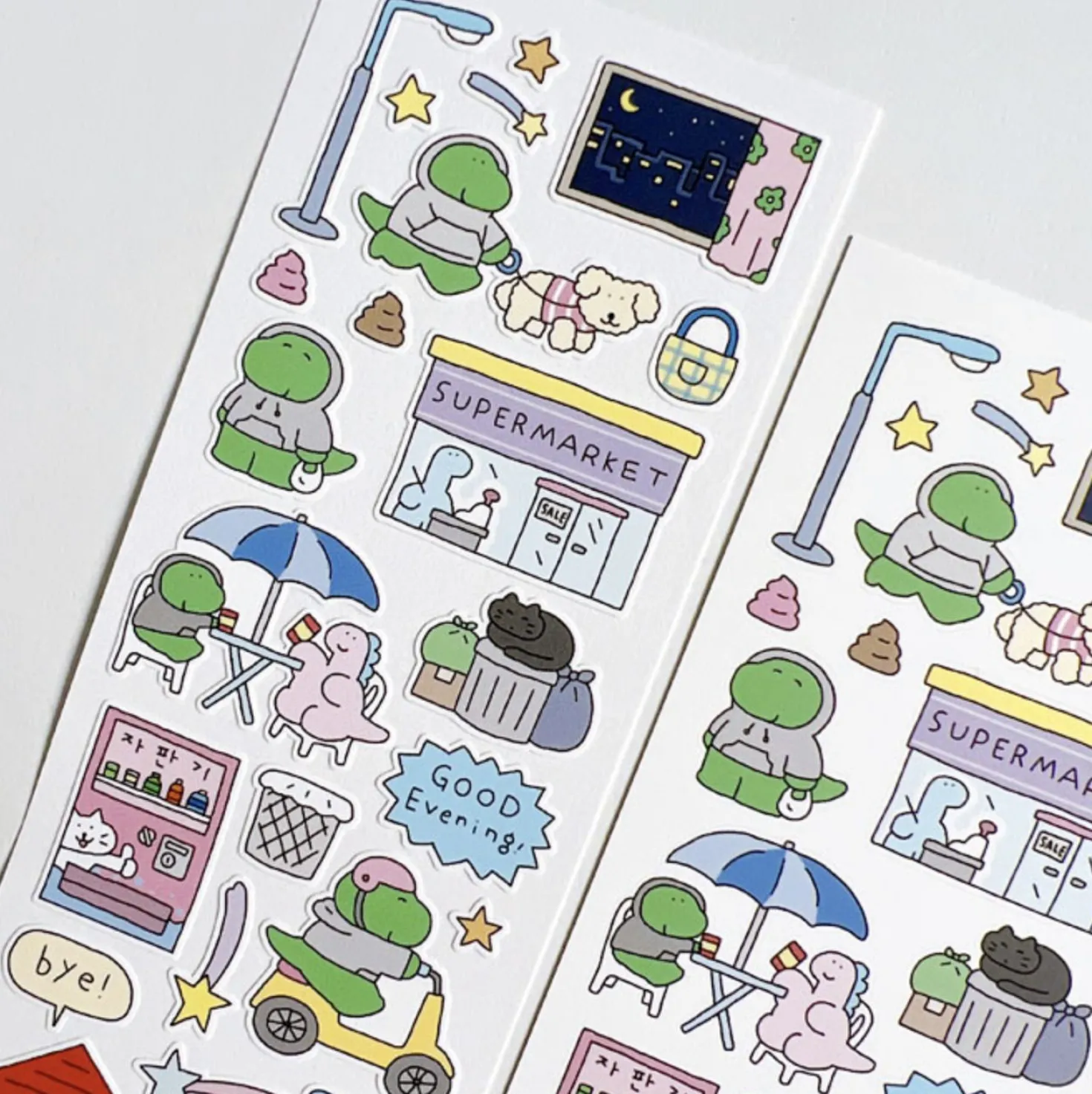 Night Owl Dino Deco Sticker