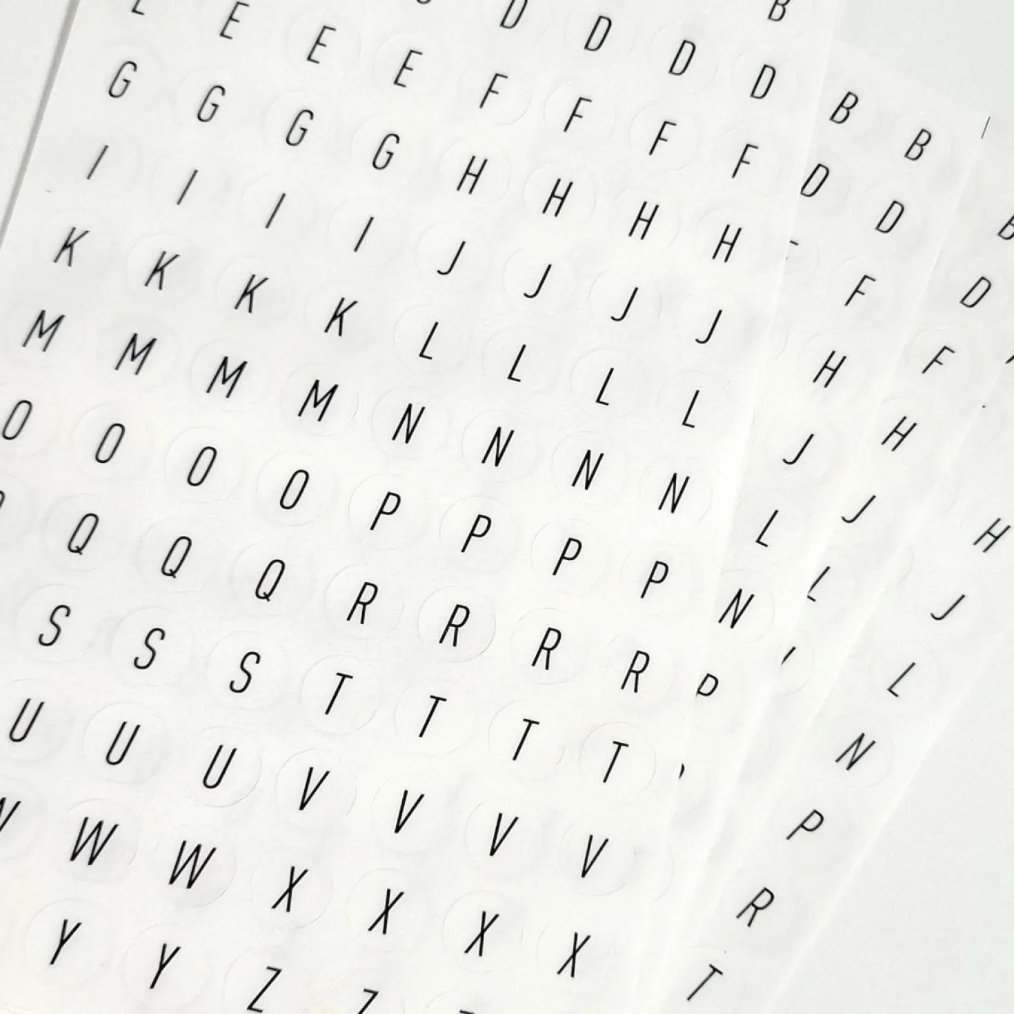 Office Alphabet PET Deco Sticker