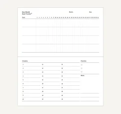One Month Goal Tracker Planner