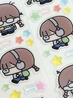 Otaku Girl Epoxy Sticker