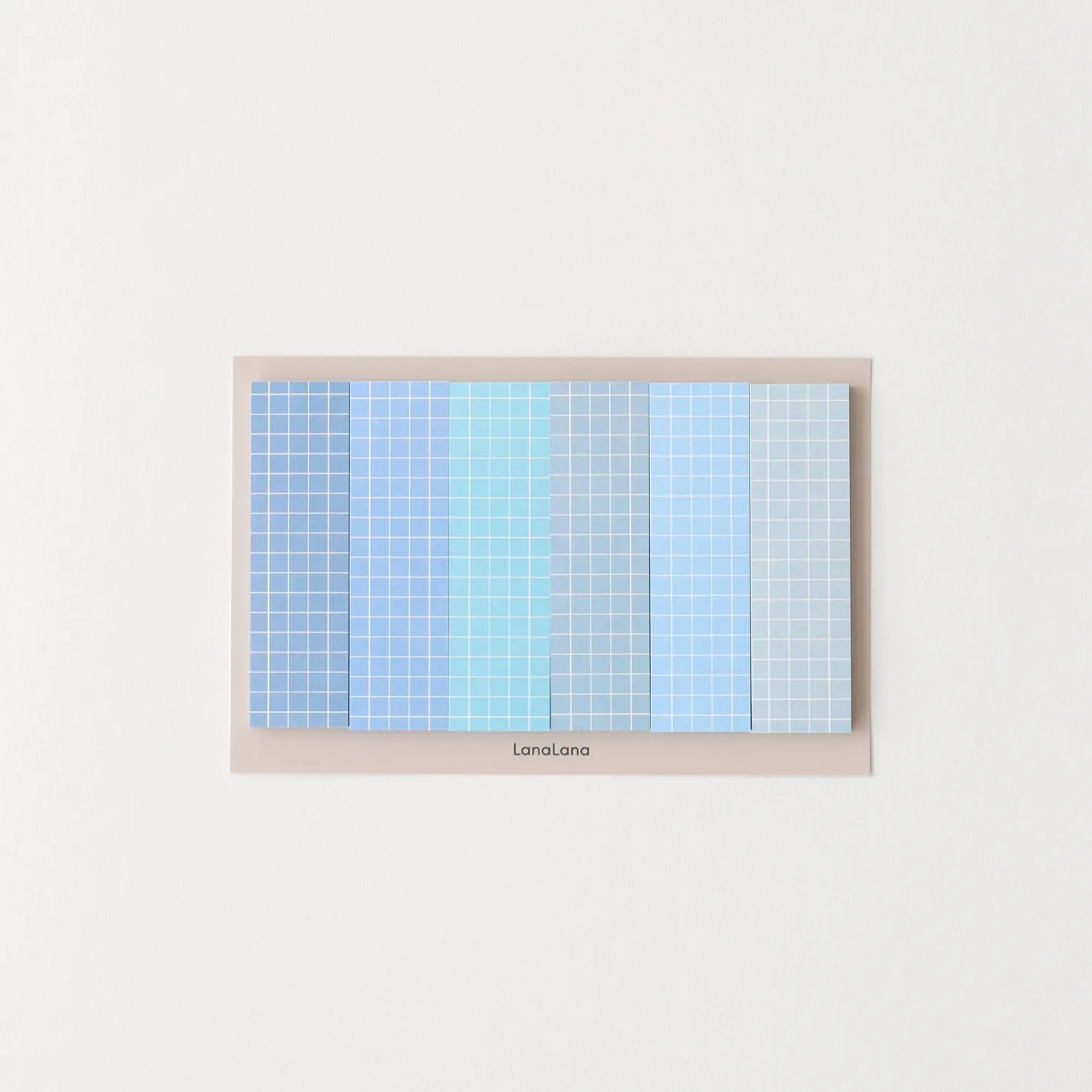 Pastel Blue Grid Index Sticky Note